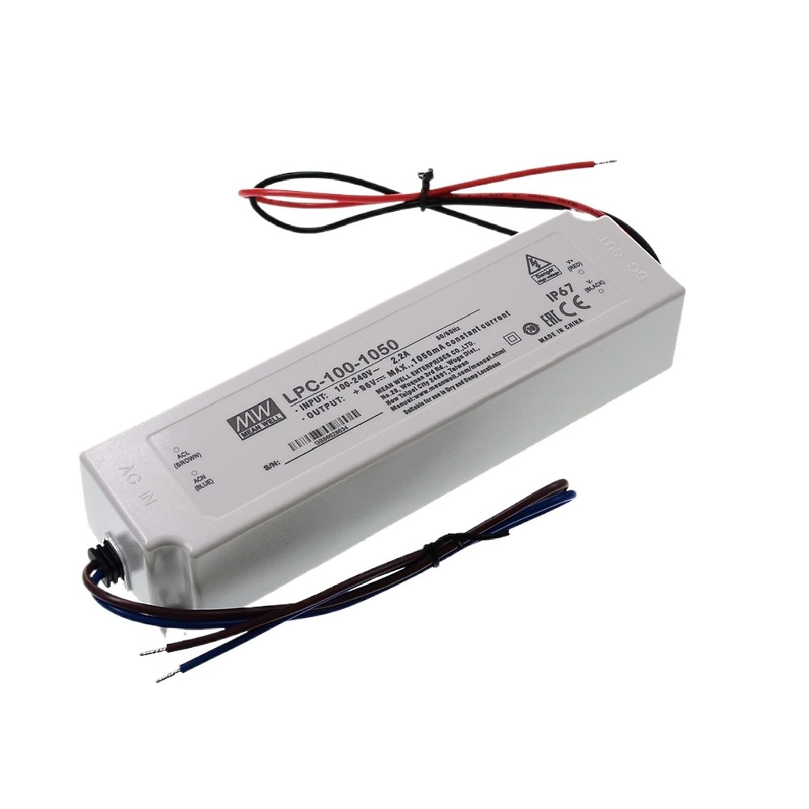 FCARUMIQP LPC-100-1050 Switching Power Supply 1050mA 100W IP67 Waterproof LED Driver 110V/220VAC