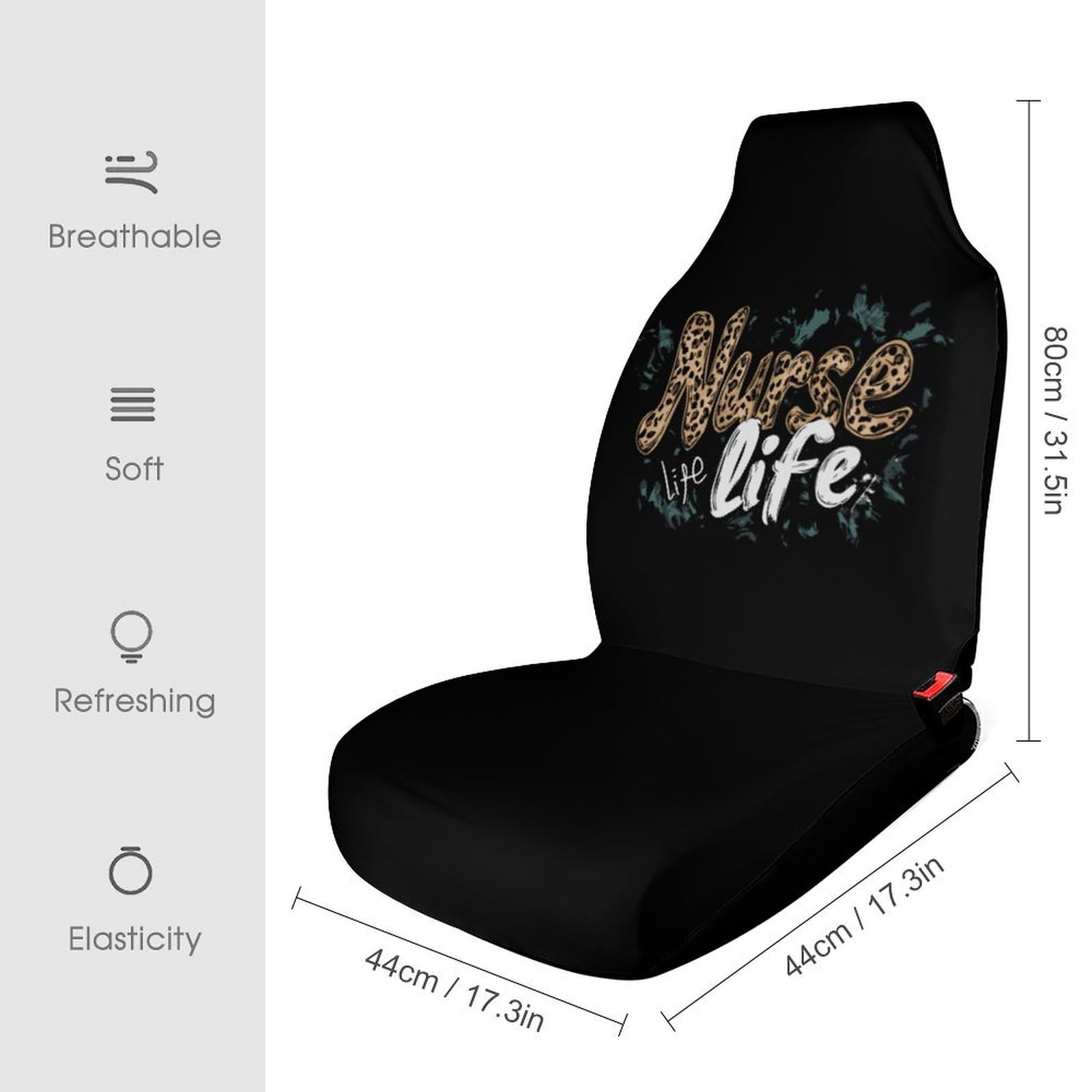 Nurse Nursing Life Print Car Seat Covers Universal Car Front Seats Protector Auto Interior Accessories 1PCS