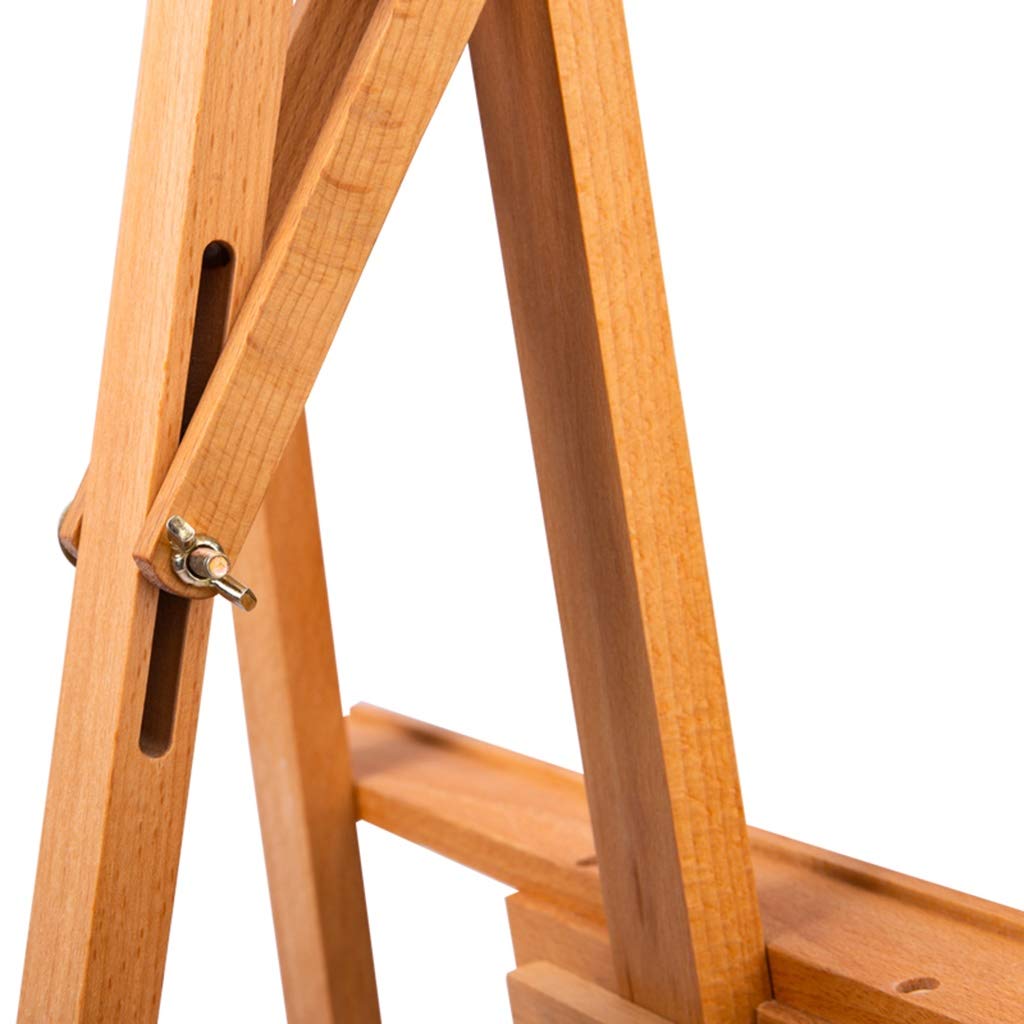 Soporte de exhibición de madera, caballete de pintura para estudiantes, caballete de altura ajustable, para obras de arte, diseño gráfico, lectura, escritura 58 * 116,3 cm
