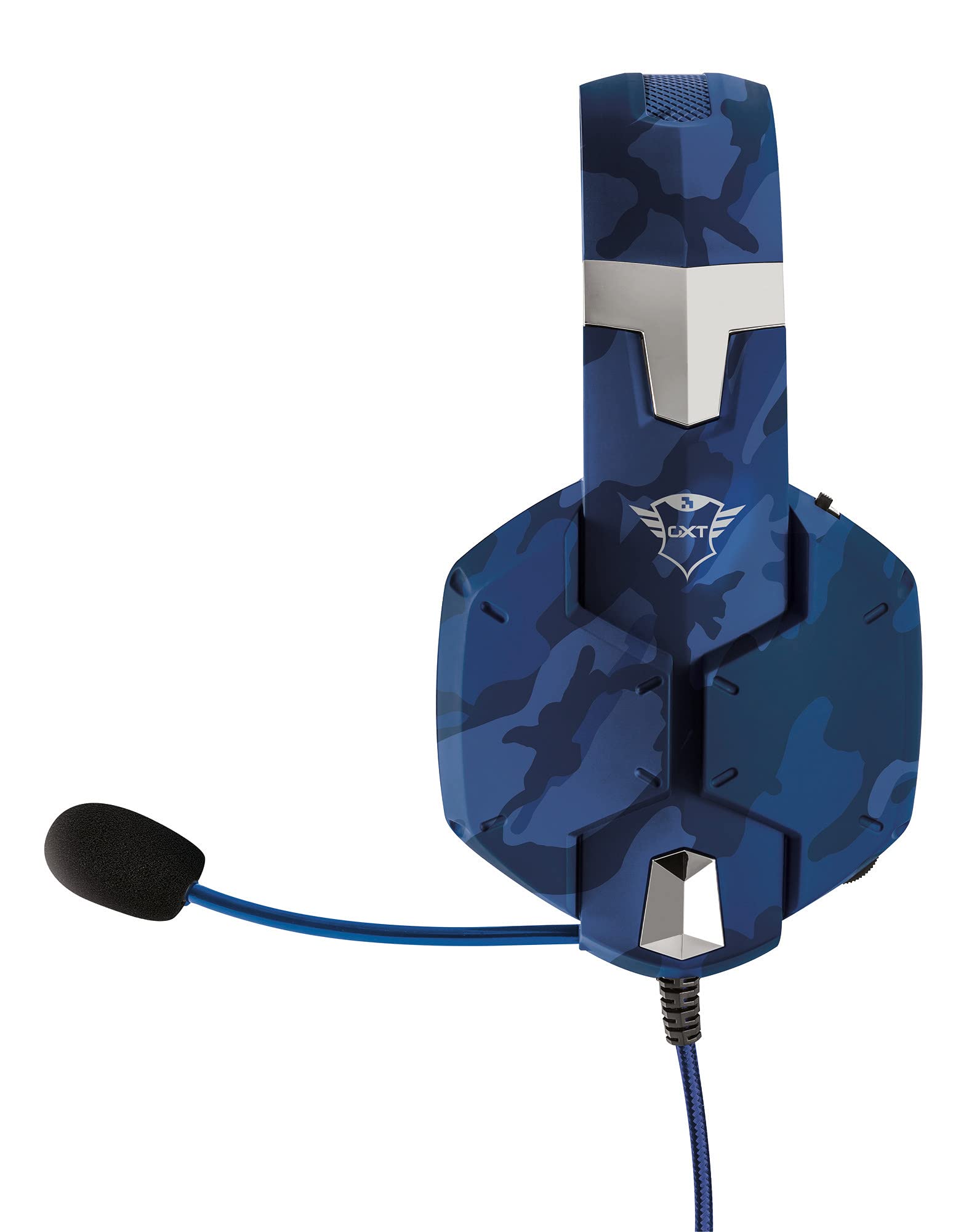 Trust Gaming 23249 Headset GXT 322D für PS4 und PS5 - Carus Kabelgebundene Gaming-Kopfhörer mit Flexiblem Mikrofon für PlayStation 4 und 5 - Blau, Medium
