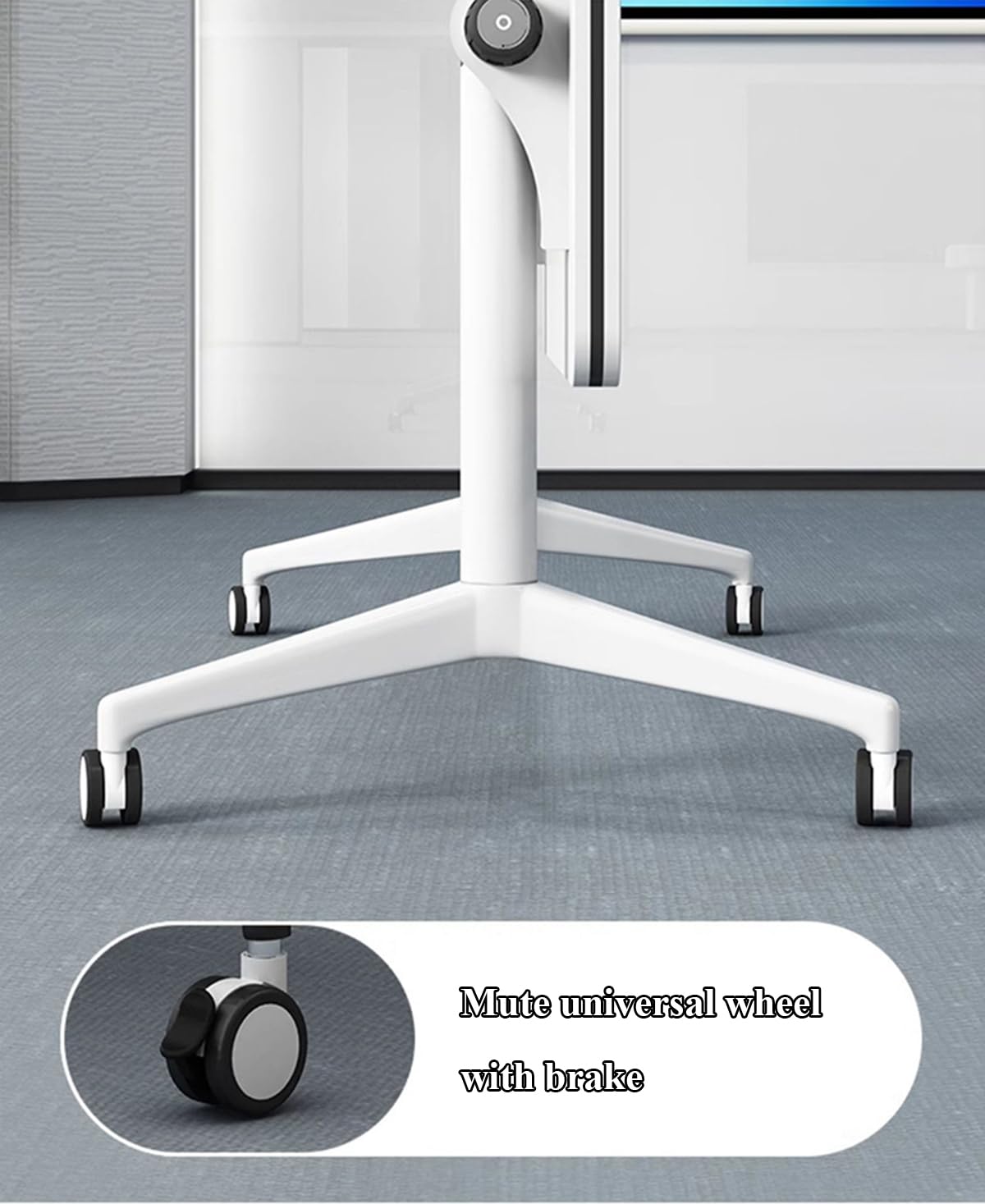 Mesas de capacitación móviles Modernas para Salas de conferencias, Mesa Rectangular Grande para Sala de Juntas, para Escribir, Imprimir, reuniones, Oficina, Aula, combinable, Color Blanco