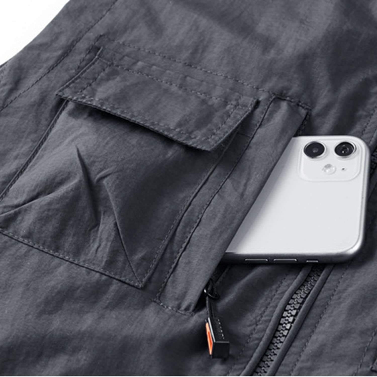 Chaleco Multibolsillos para Hombre Chaleco Transpirable Sin Mangas Chaqueta Casual Pesca Fotografía Chaleco Viaje