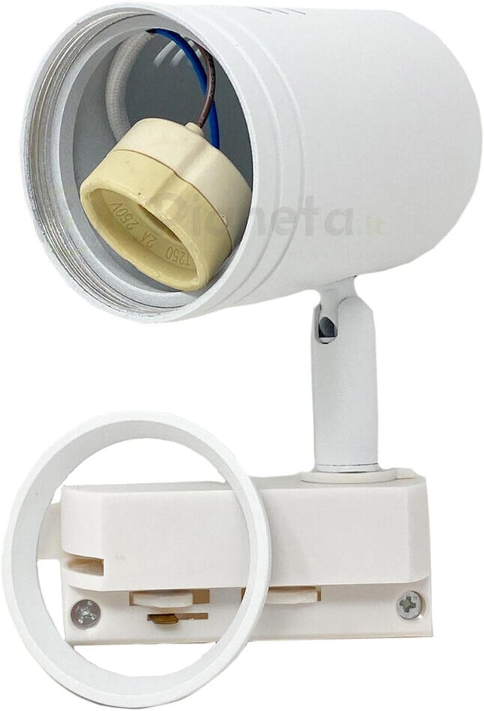 Faretto per binario track monofase, lampada LED 8W GU10 Luce Naturale 4000K, luce Negozio Vetrina Ufficio Albergo Hotel, 580 Lumen alta resa Luminosa, faro proiettore Orientabile