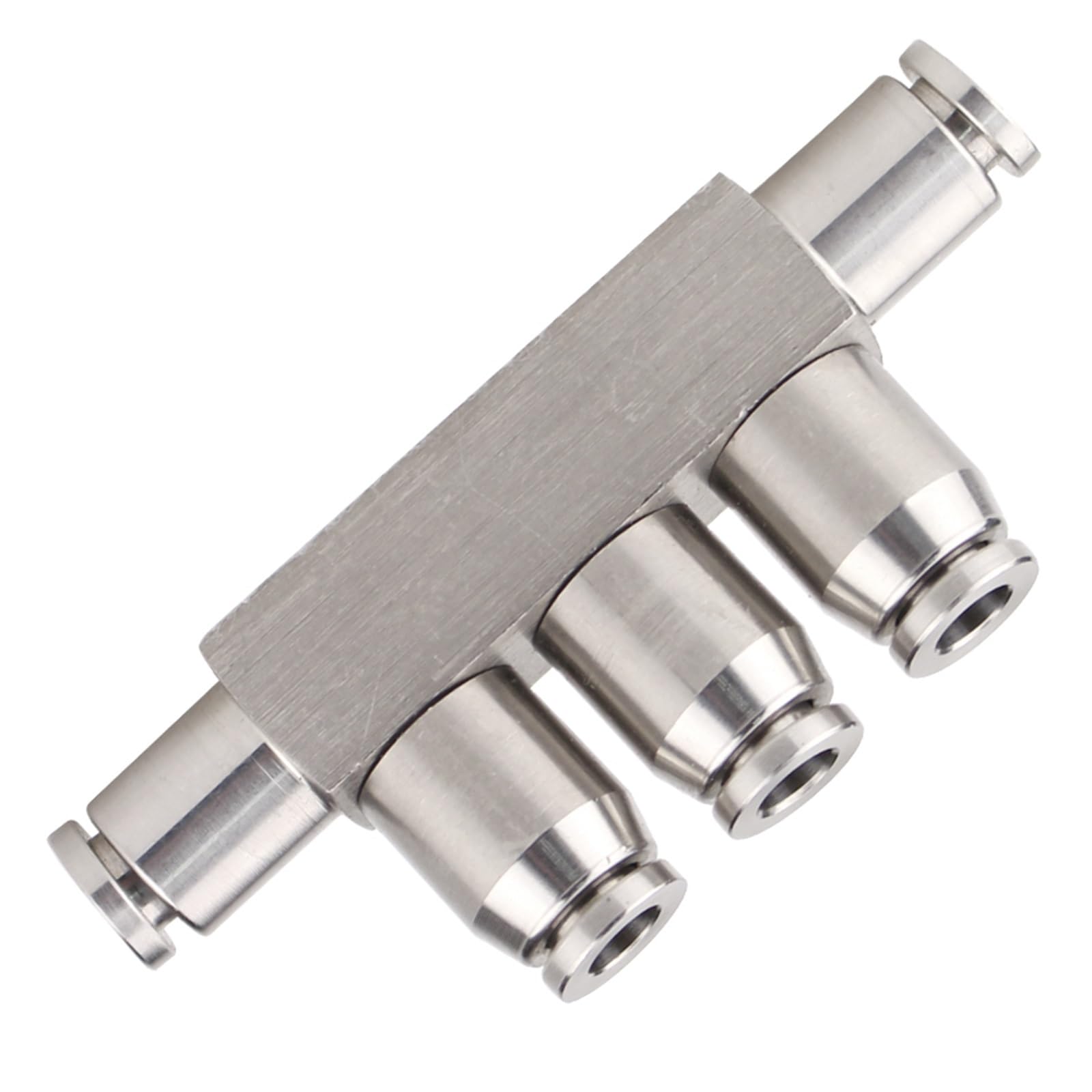 Tubo di collegamento pneumatico diritto passante, 2 pezzi in acciaio inossidabile raccordi for tubi pneumatici ad aria compressa in metallo a sgancio rapido raccordo for tubi ad alta pressione(Pk,6mm)