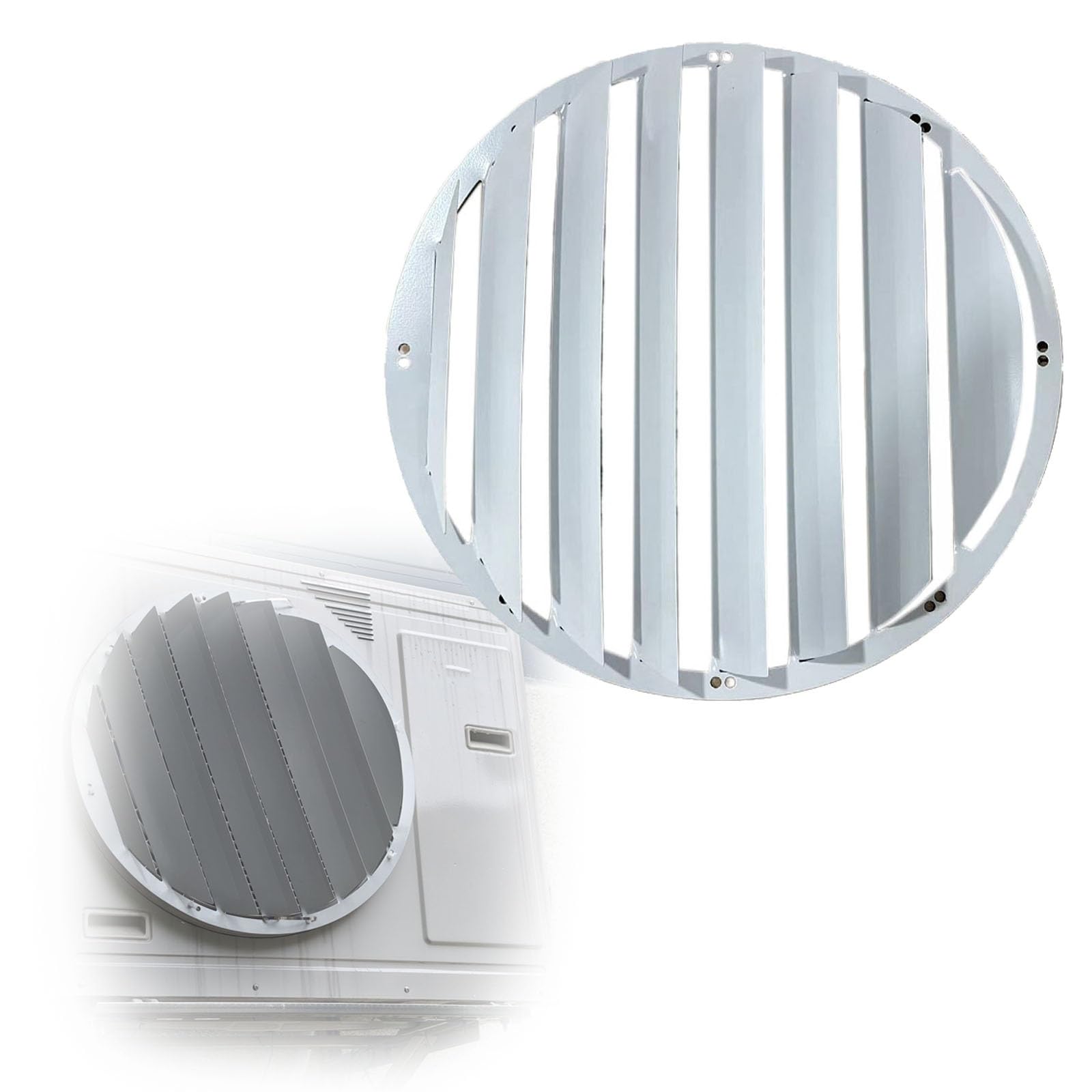 Deflector Aire Acondicionado 25 40 50 60 70 80 90 Cm De Diámetro Deflector De Aire Acondicionado Exterior, Cubierta Guía Viento Cerca del Compresor, Rejilla Protectora(Dia 38 cm)