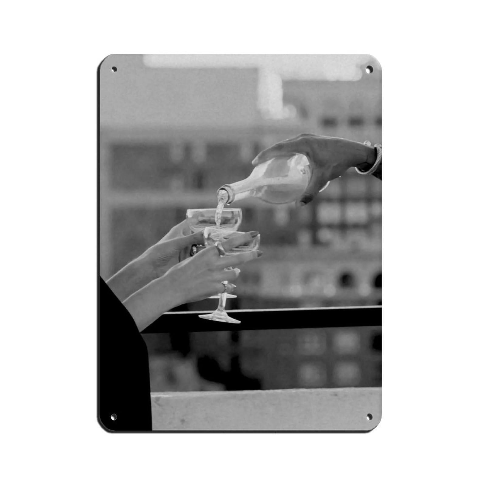 Wine Poster,Alcohol Poster, Cocktail Art Tin Sign Vintage Metal Pub Club Cafe Bar Home Wall Art Decoration Poster Retro 12x16inch(30x40cm)