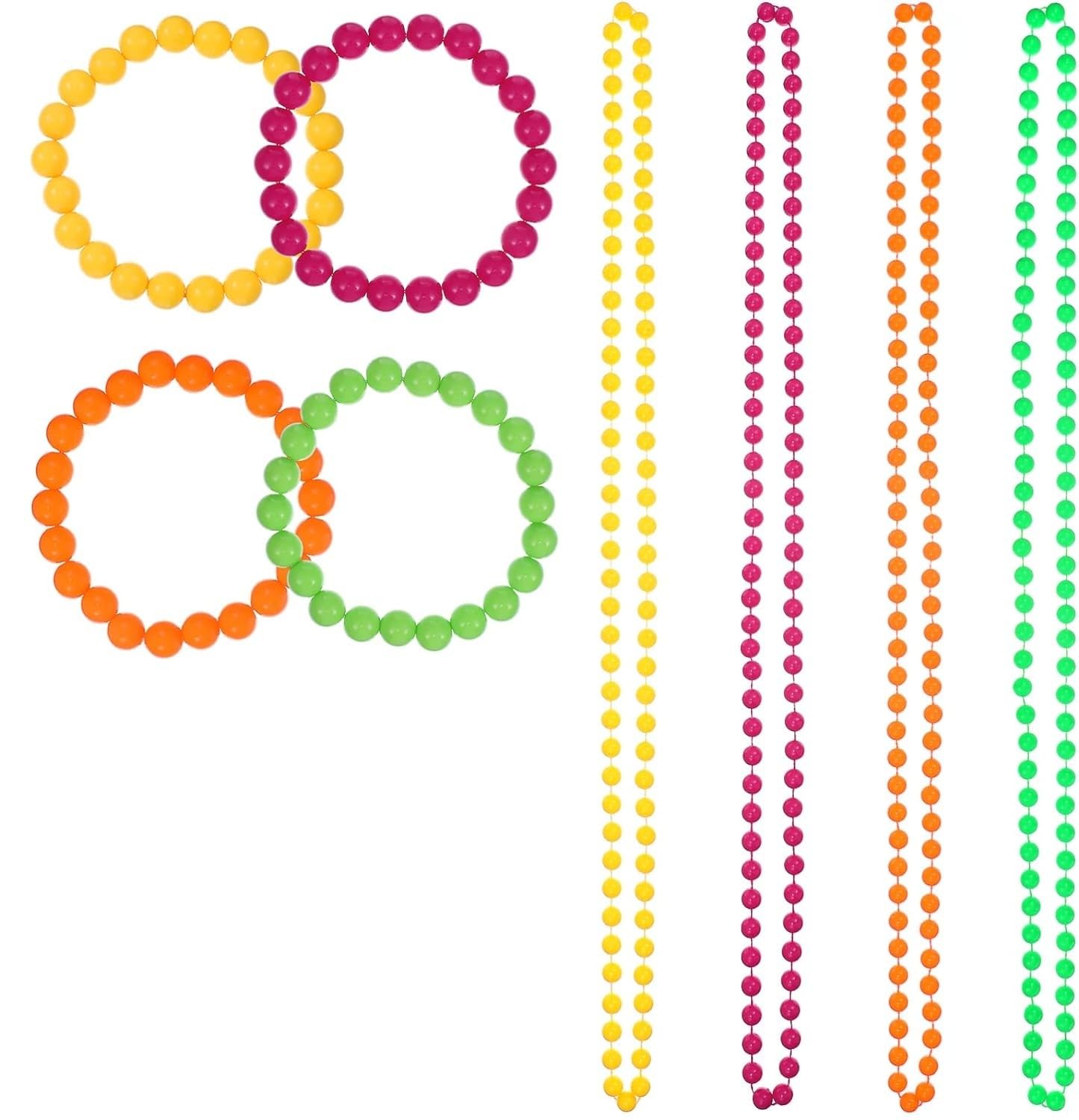 3 Collane Per Bambole In Plastica E Metallo – Perle Scintillanti, Circonferenza 12 Cm, Accessori Per Esposizione