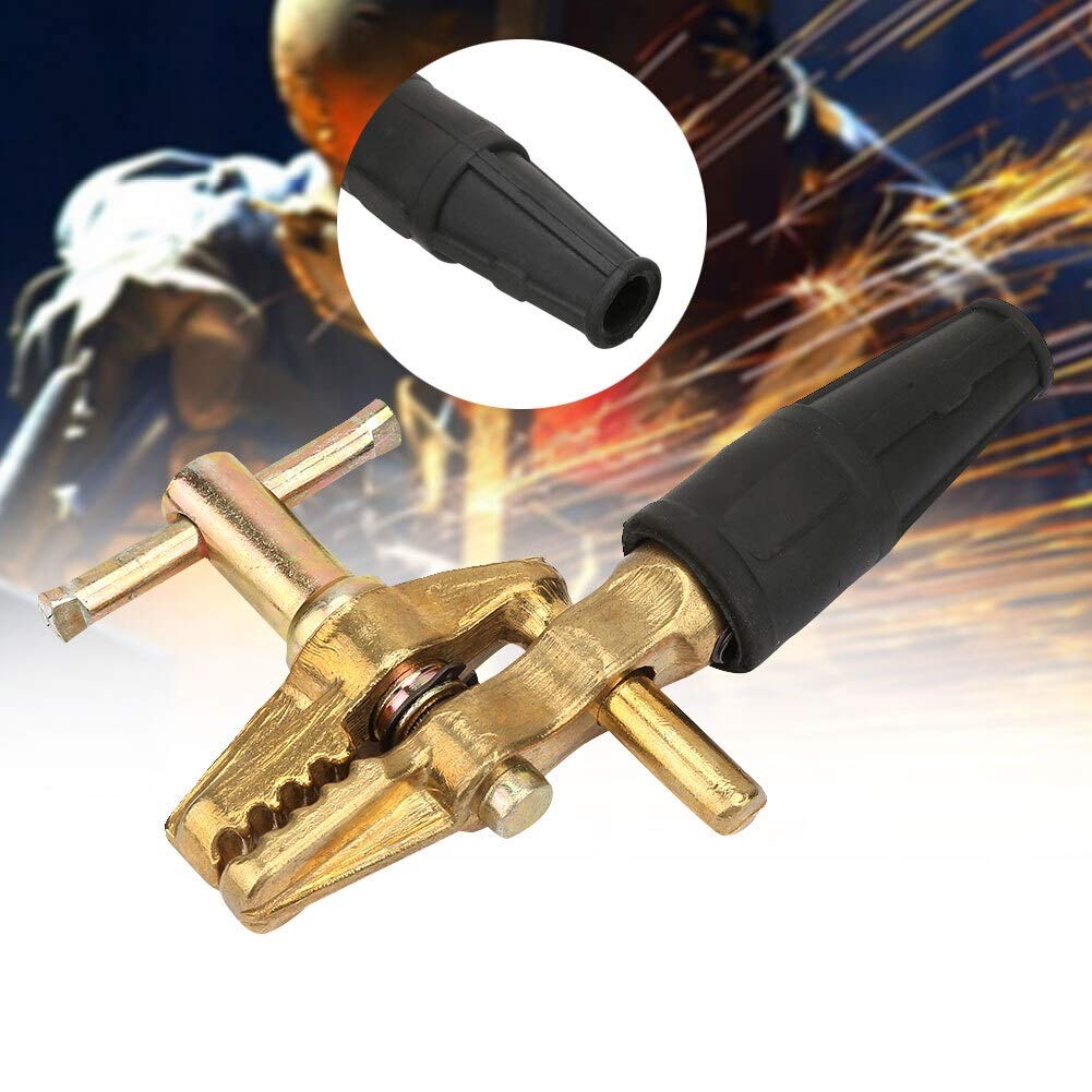 Samfox Messa Terra Morsetto di Messa a Terra Utensili per Saldare con Fermacavo per Saldatura a Terra in Ottone 600A Saldatura Pesante per Saldatrice, Estrazione Dell'olio, Ingegneria Automobilistica