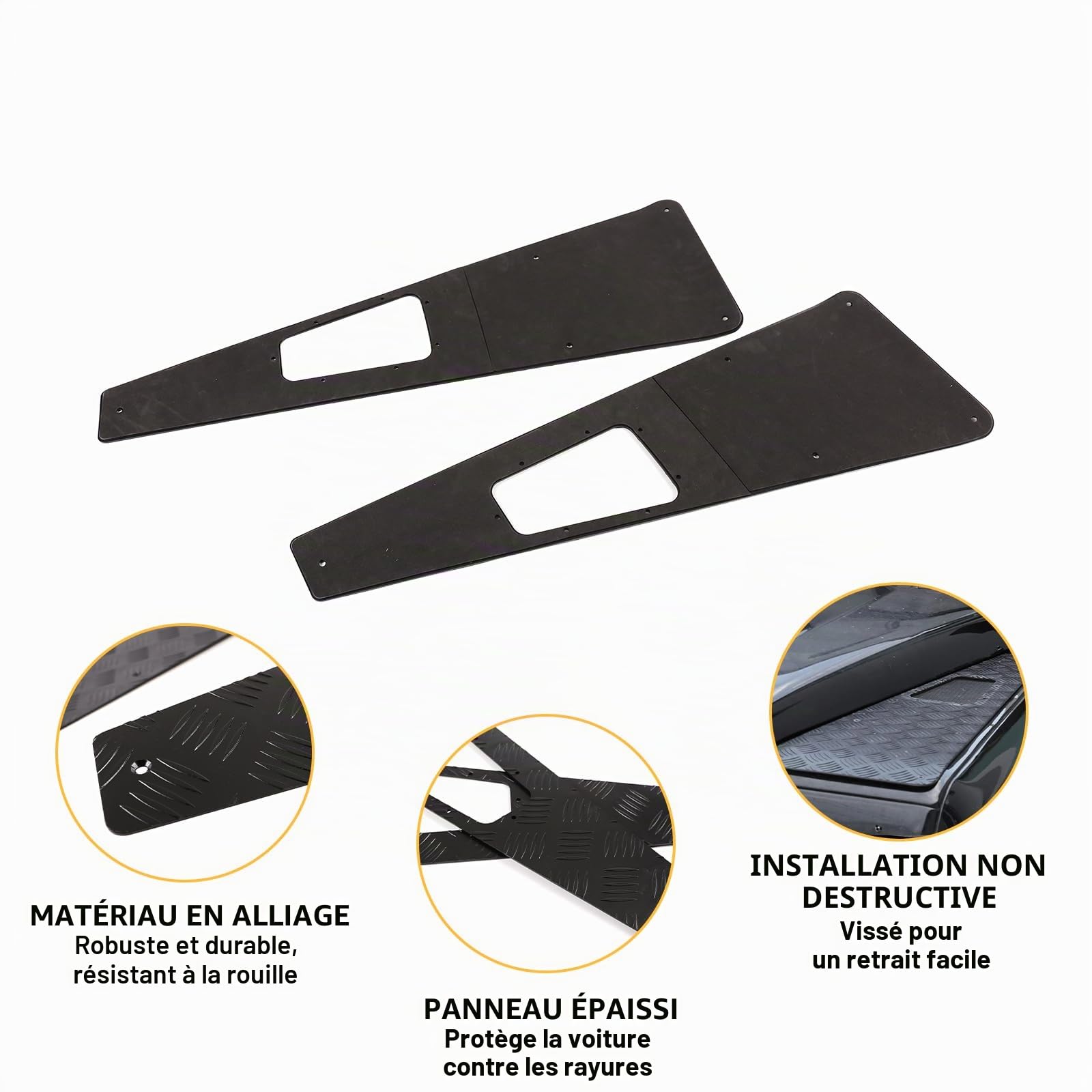 Protection de capot moteur pour véhicules Convient pour Land Rover Defender 2004-2018, protection de capot pour Land Rover Defender accessoires, accessoires de garniture extérieure pour véhicules