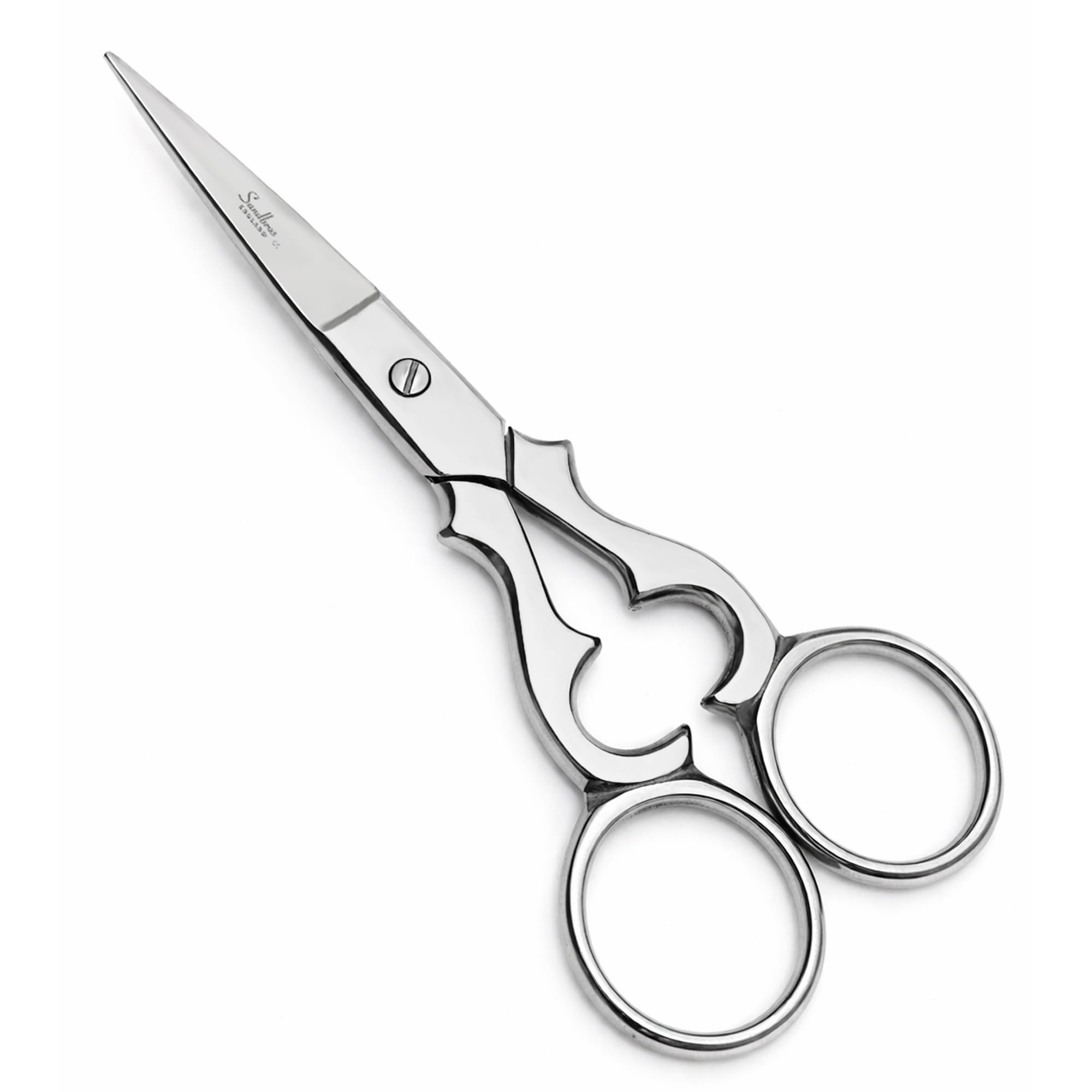 Sandbros Silver Mini Embroidery Scissors, Small Stainless Steel Thread Cutting Scissors For Sewing, Applique, Crochet, Knitting & Fine Detail Work, 9Cm,