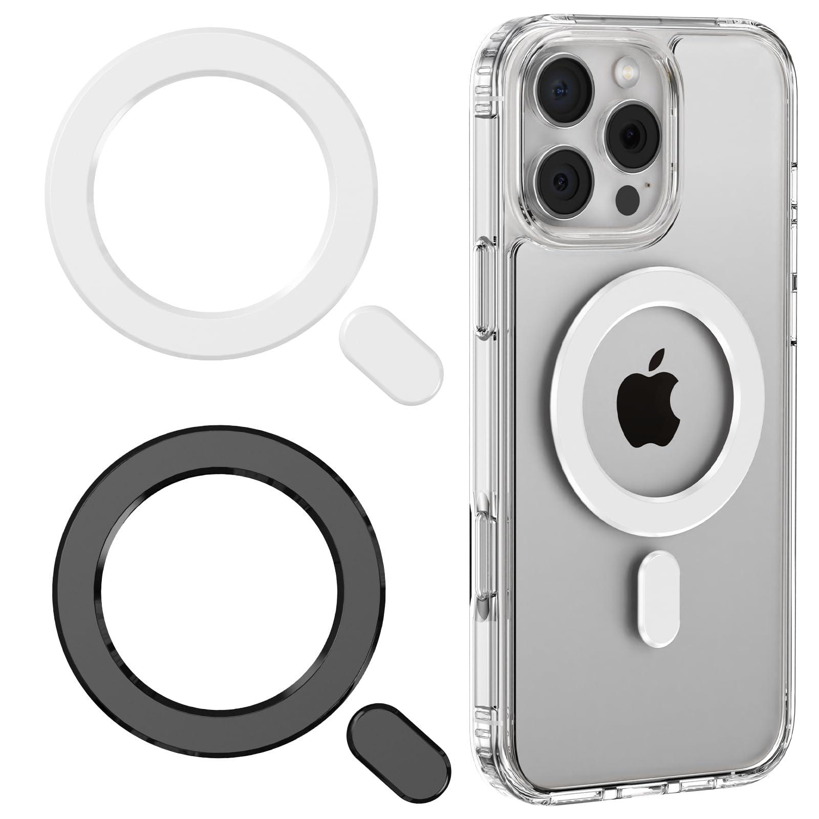 LDSXAY Universal MagSafe Ring, 2 PCS Magnet Sticker Magnetic Adapter Ring Compatible with Magsafe Accessories & Wireless Charging for iPhone 17/16/15/