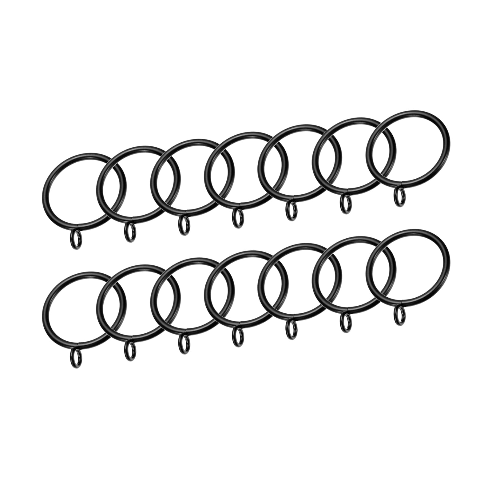 Anillos de metal para barra de cortina uxcell con ojal deslizamiento silencioso 14 uds