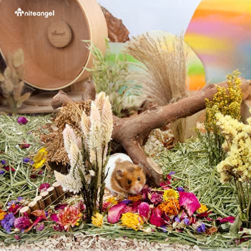Image of Niteangel Natural & Soft Hamster Bedding Mate Small Animal Habitat Decor for Syrian Dwarf Hamsters Gerbils Mice Degus Bunny or Other Small-Sized Pet (Flowers Scent Path)