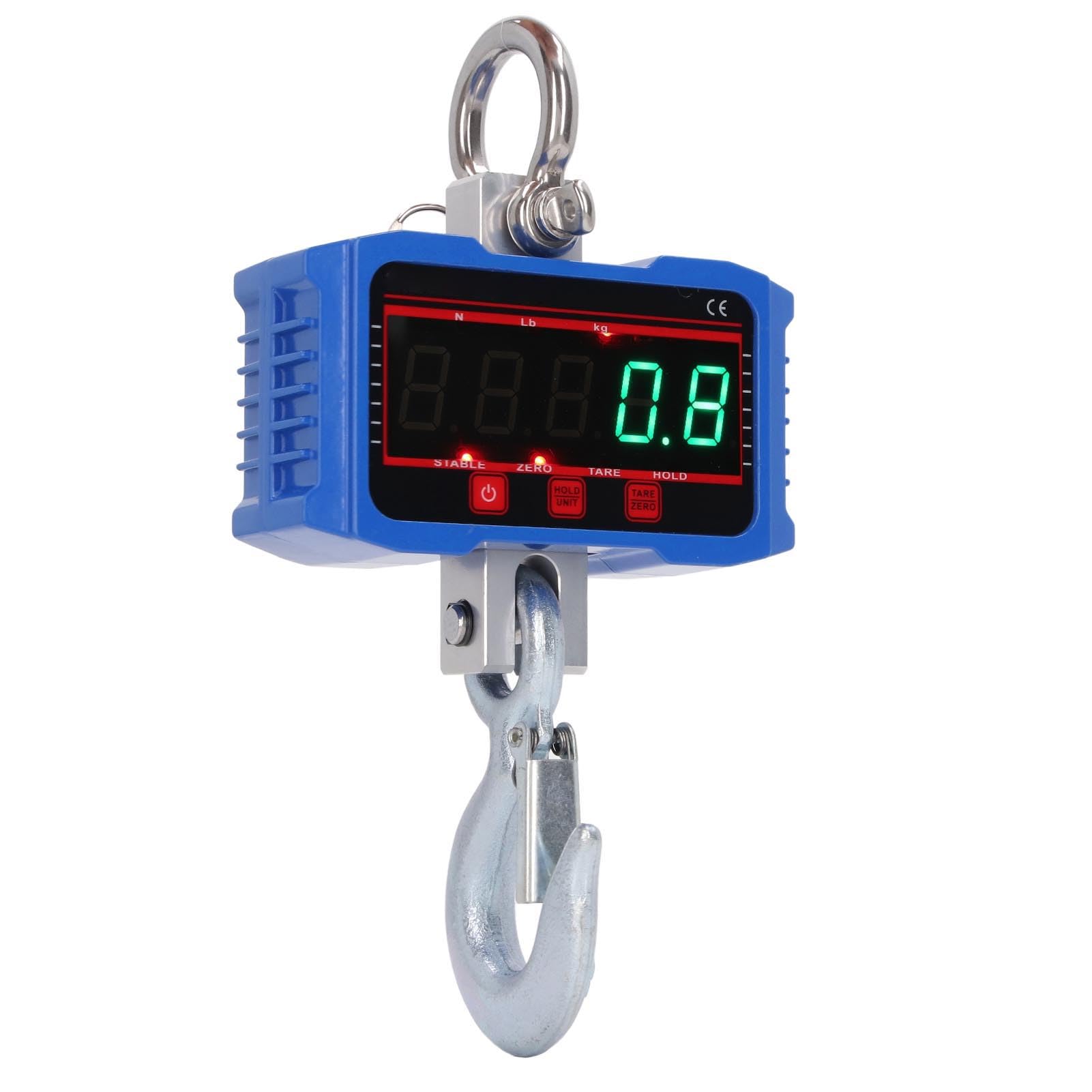 Hanging Scale Tool, High Precision Portable Multipurpose Units with Crane Scale Switching Digital Display for Measurement (1500kg/3000LB)