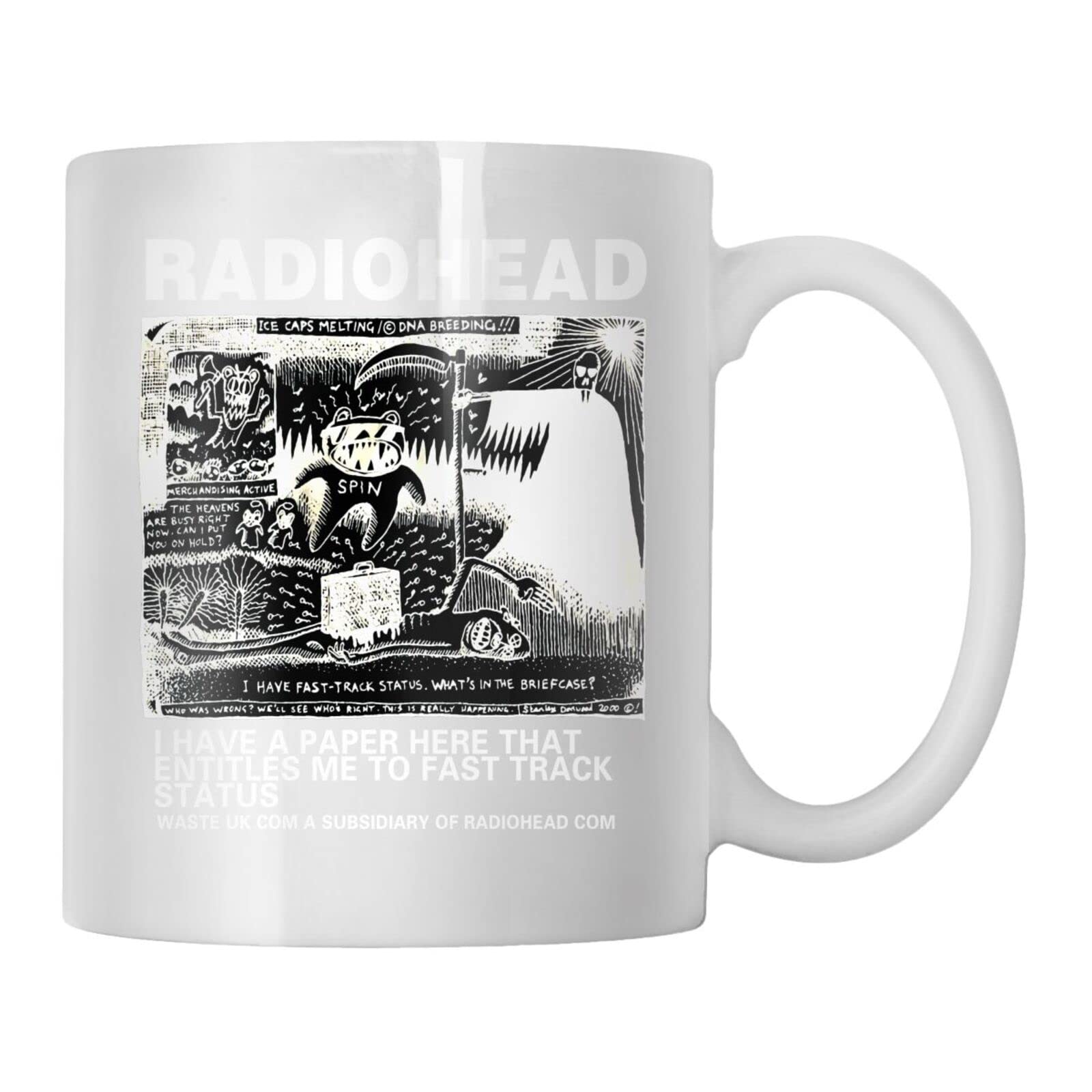 VOLTX DESIGN - Printed Vtg Radiohead Band Concert Tour 2000 Ceramic Coffee Mug (330ml)