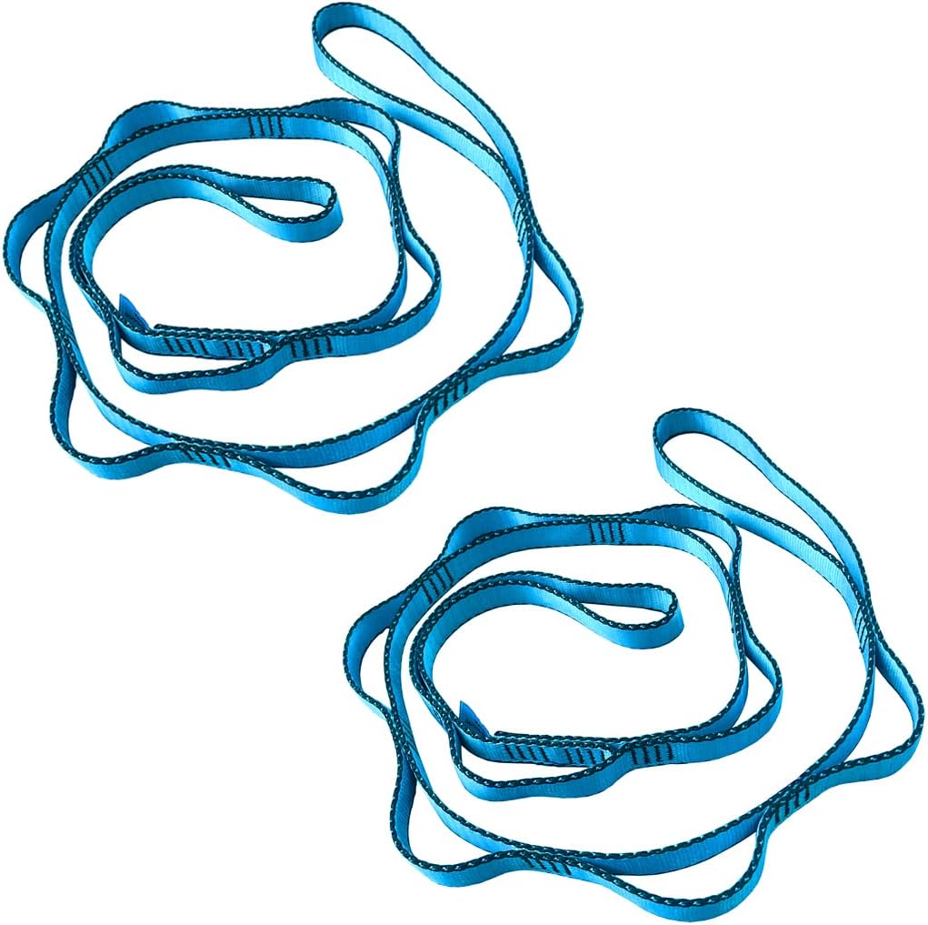 CAPARK 53 Inch Nylon Daisy Chain 23kN Climbing Lanyard - Strong Looped Slings for Aerial Yoga, Hammock, Climbing