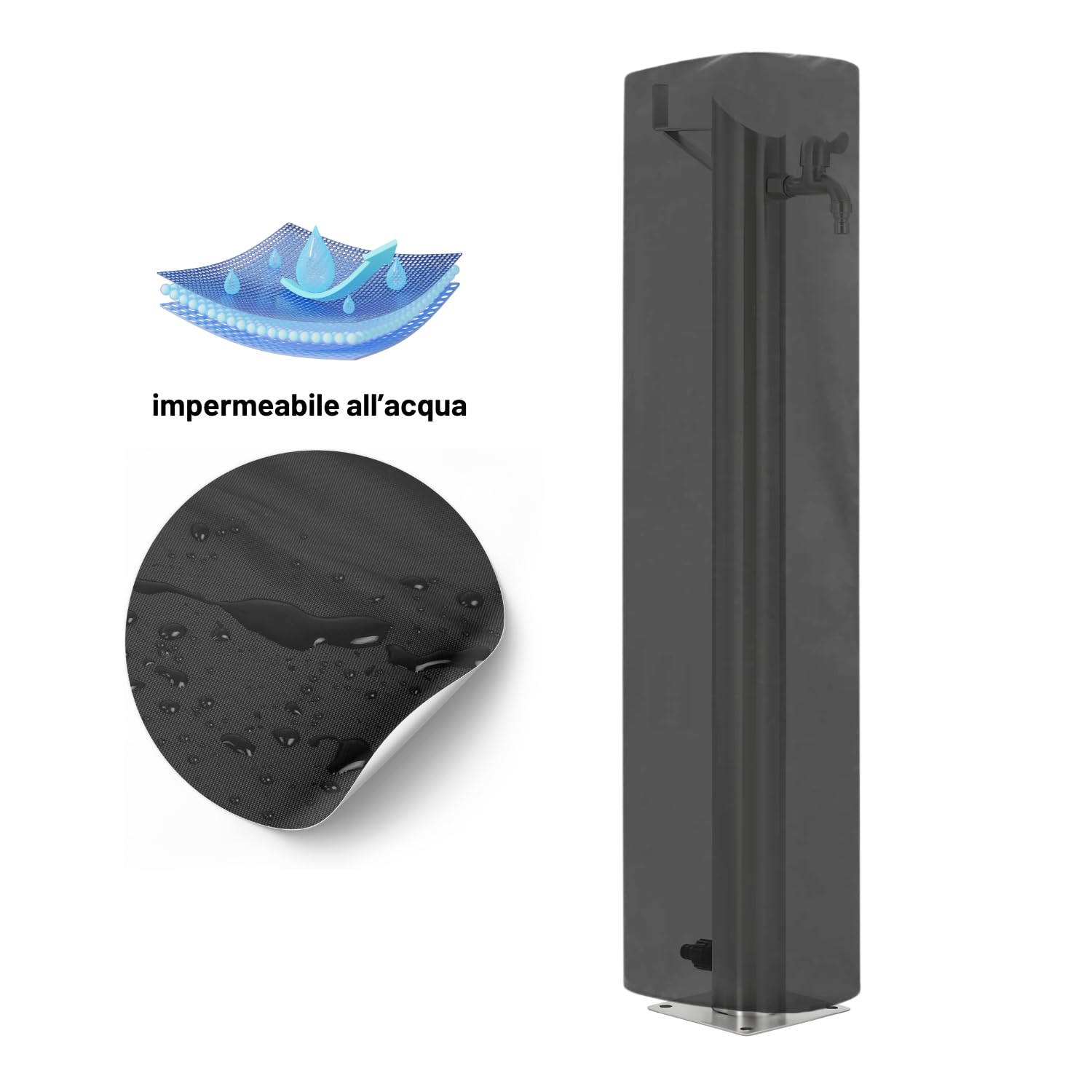 Custodia Protettiva Fontana Esterna Impermeabile Antivento Rivestimento Anti UV (Cover per TIGLIO)