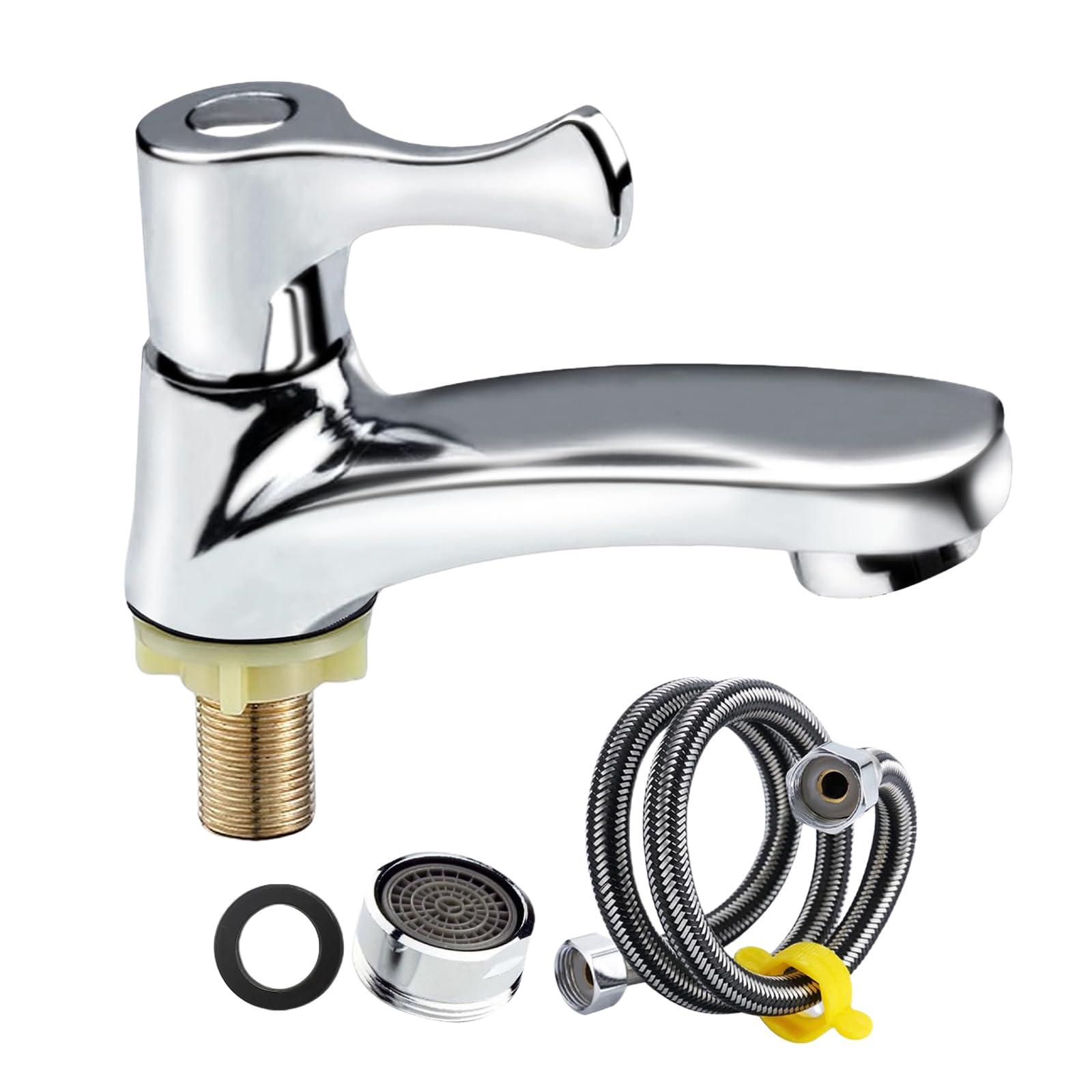 Msioytog B Water Zincs Alloys Athroom Faucet Coppers Cores Leak Resistant Heavy Type Asins Tap Simple Installation Leakproof Athroom Faucet