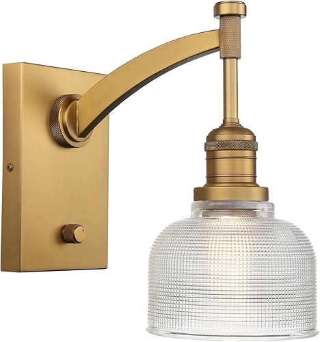 Yosoan Aplique de pared vintage para interiores con interruptor de encendido y apagado, 1 luz cableada, industrial, bohemio, retro, moderno, montado