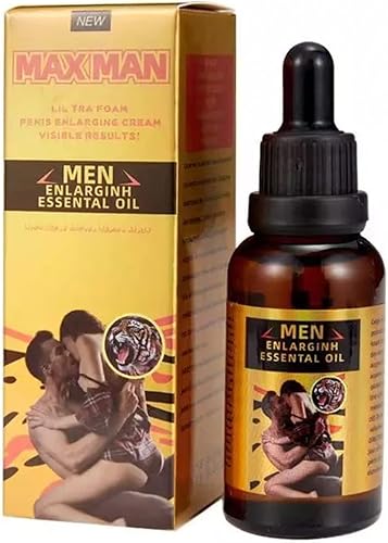 Max Man - Aceite de masaje potenciador - Aceite de crecimiento del pene XXL - 1.0 fl oz