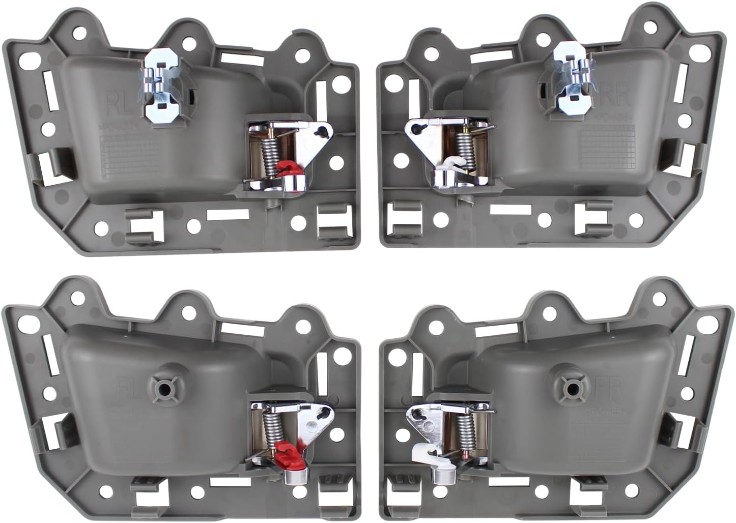 ApplianPar Front and Rear Driver and Passenger Side Interior Door Handle Gray Chromefor Jeep Grand Cherokee 2005-2010