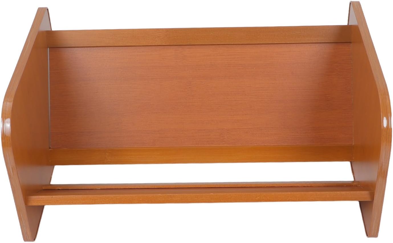 FUOYLOO Vinyl record display rack for countertop organizer shelf, metal album storage rack with modern design, CD shelving ideal for study room, office, or living room decor and party gatherings