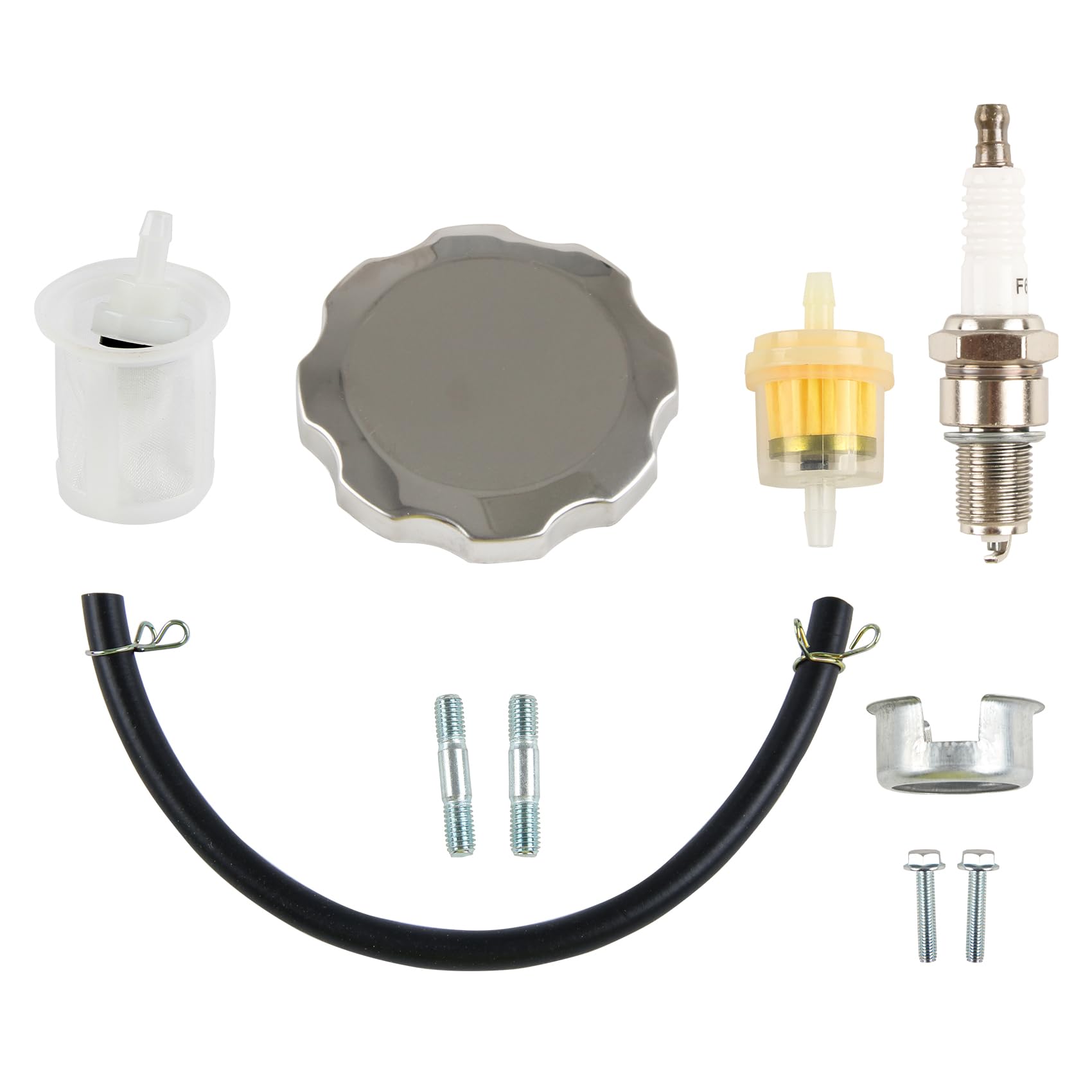 DOCAS 17510-ZE3-020ZA Kit de réservoir de carburant compatible pour Honda GX390 GX340 GX270 GX240 GX420 8HP 9HP 11HP 13HP 16HP 420cc Bougie d'allumage + Filtre à carburant