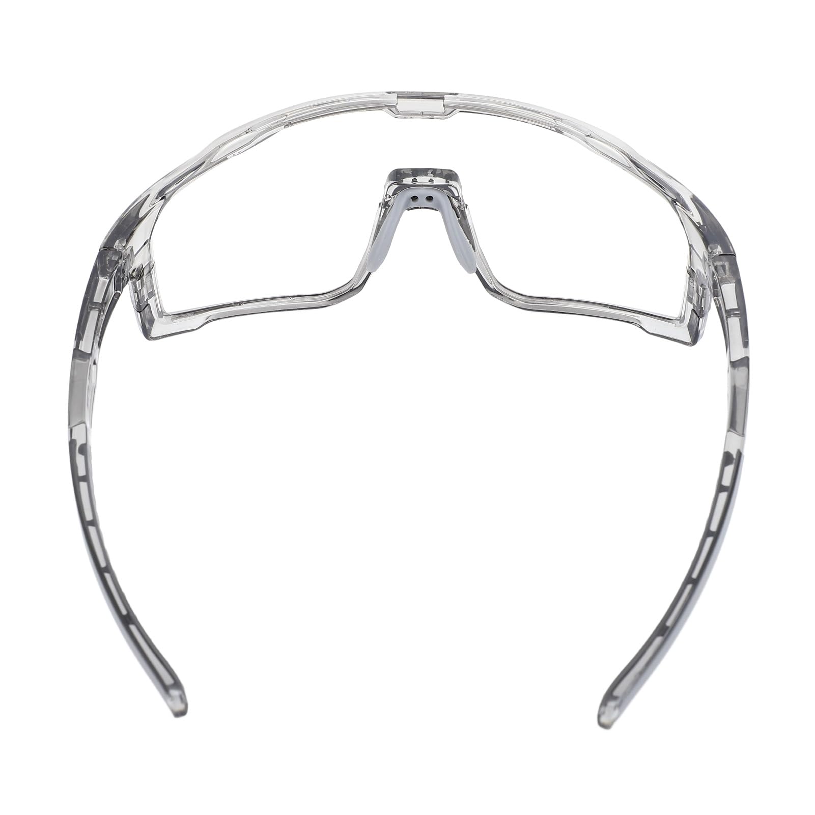 Schimer Occhiali da Ciclismo Fotocromatici Occhiali da Sole Polarizzati Argento Antivento UV400 per Corse, Corse, Guida All'aperto