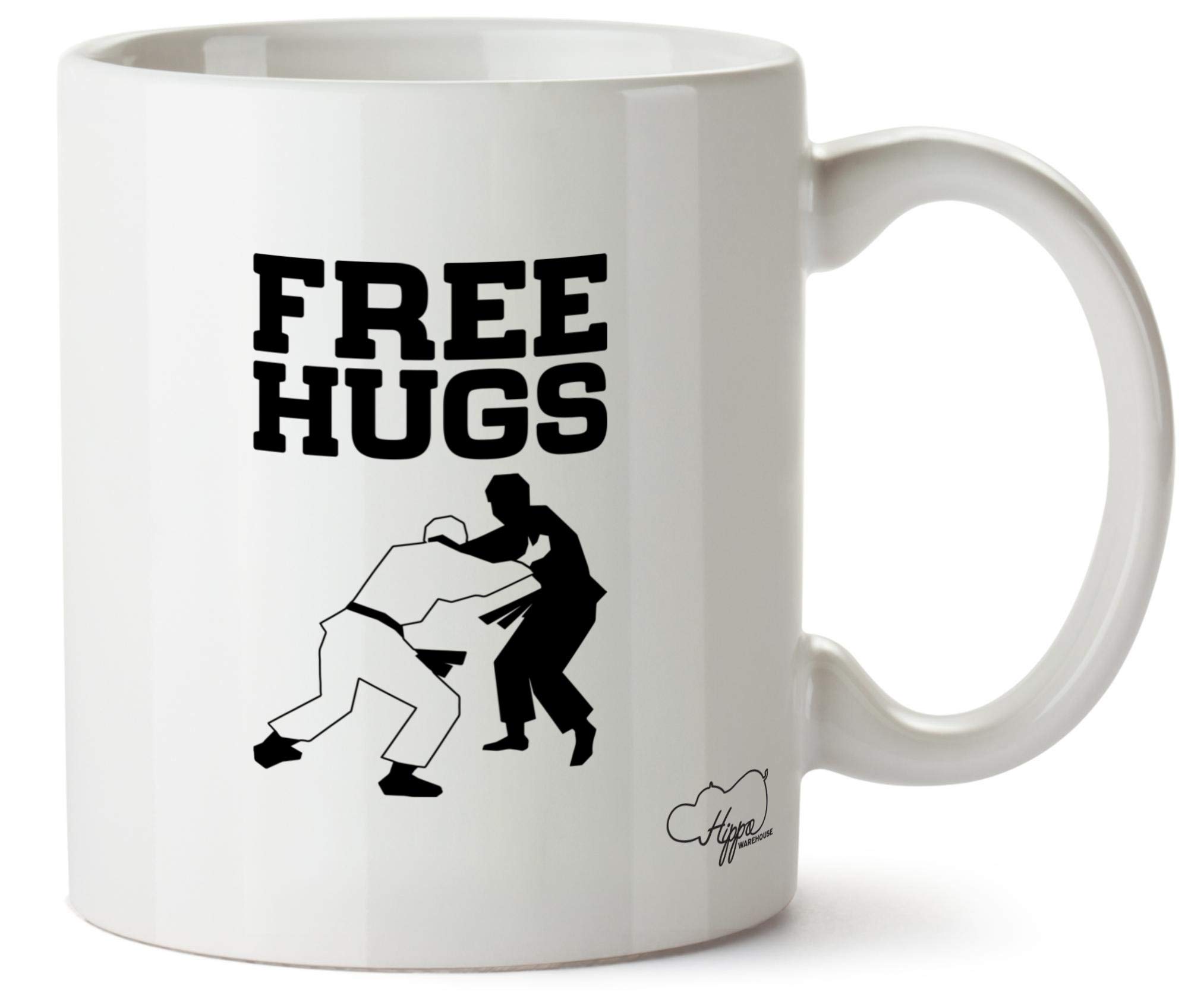 Hippowarehouse Free Hugs BJJ Printed Mug Cup Ceramic 10oz