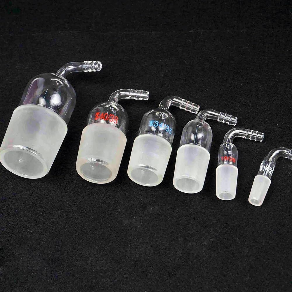 Vetreria da laboratorio Vetreria da laboratorio 14/23 19/26 24/29 29/32 34/35 40/38 50/46 Giunto a 90 gradi Adattatore for ingresso tubo flessibile(50-46)