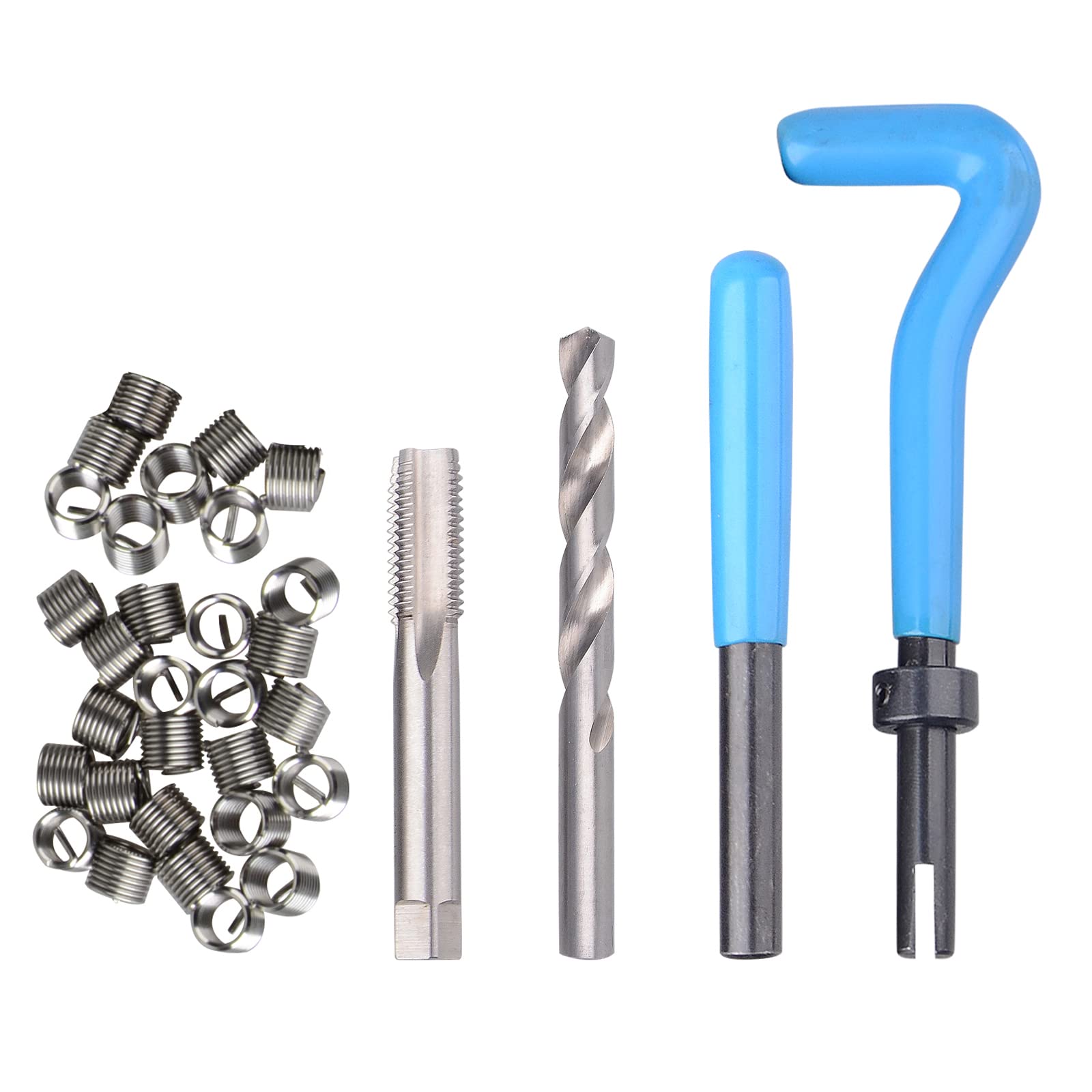 DAYUAN Kit di Riparazione Filettatura 151 Pezzi Manicotti elicoidali metrici M5 M6 M8 M10 M12 Acciaio Inox