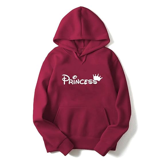 Hopcara Kids Girls Winterwear Hoodie Princess Sweatshirt with Kangaroo Pockets