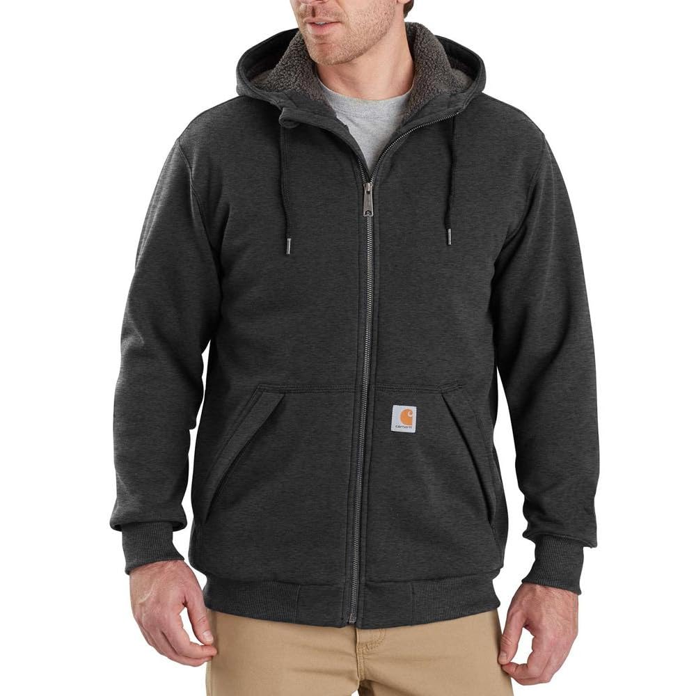 Carhartt Men's Rain Defender Rockland Sherpa Lined Hooded Sweatshirt