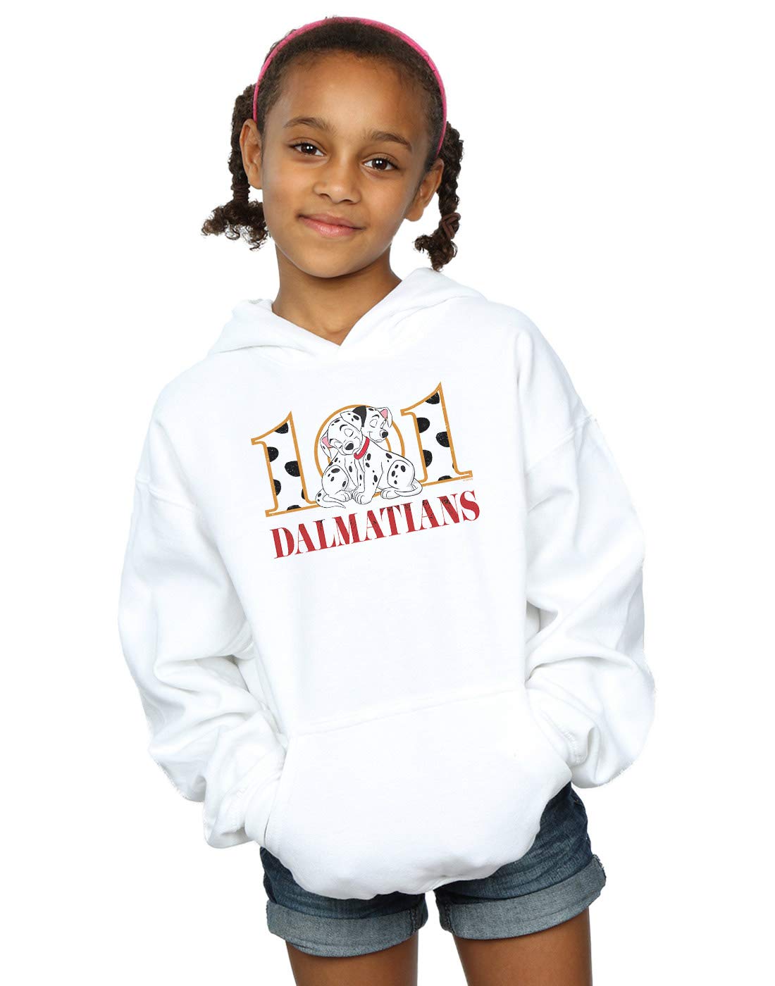 Absolute Cult Girls White Disney 101 Dalmatians Puppy Hug Hoodie 7-8 Years