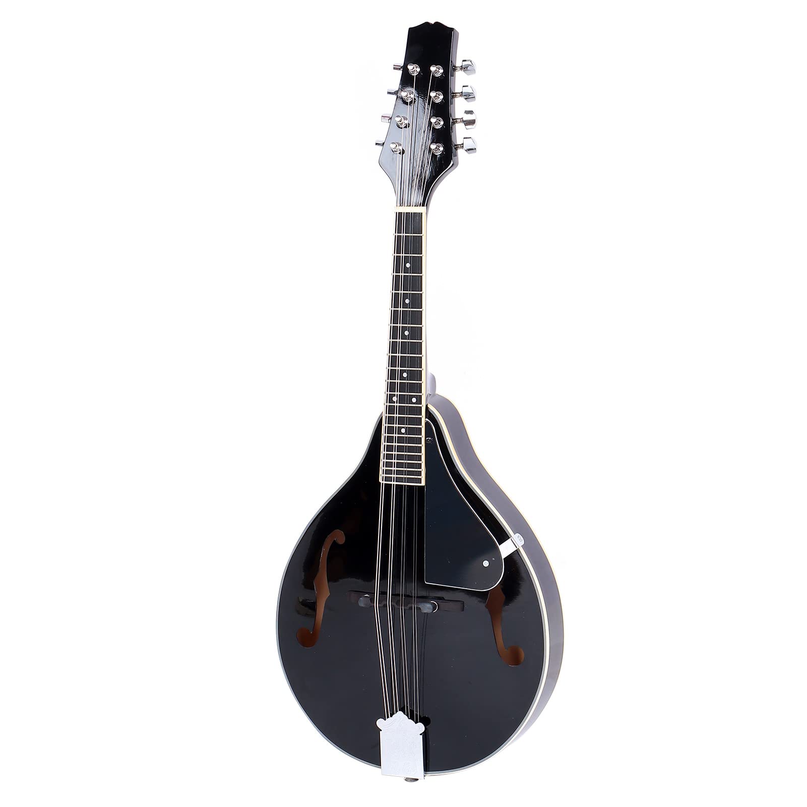 Mandoline, 8-saitiges Instrument, Schwarz, mit Tasche/Saiten/Wischtuch/Stimmgerät/Plektren/Schraube/Wischtuch (Black)