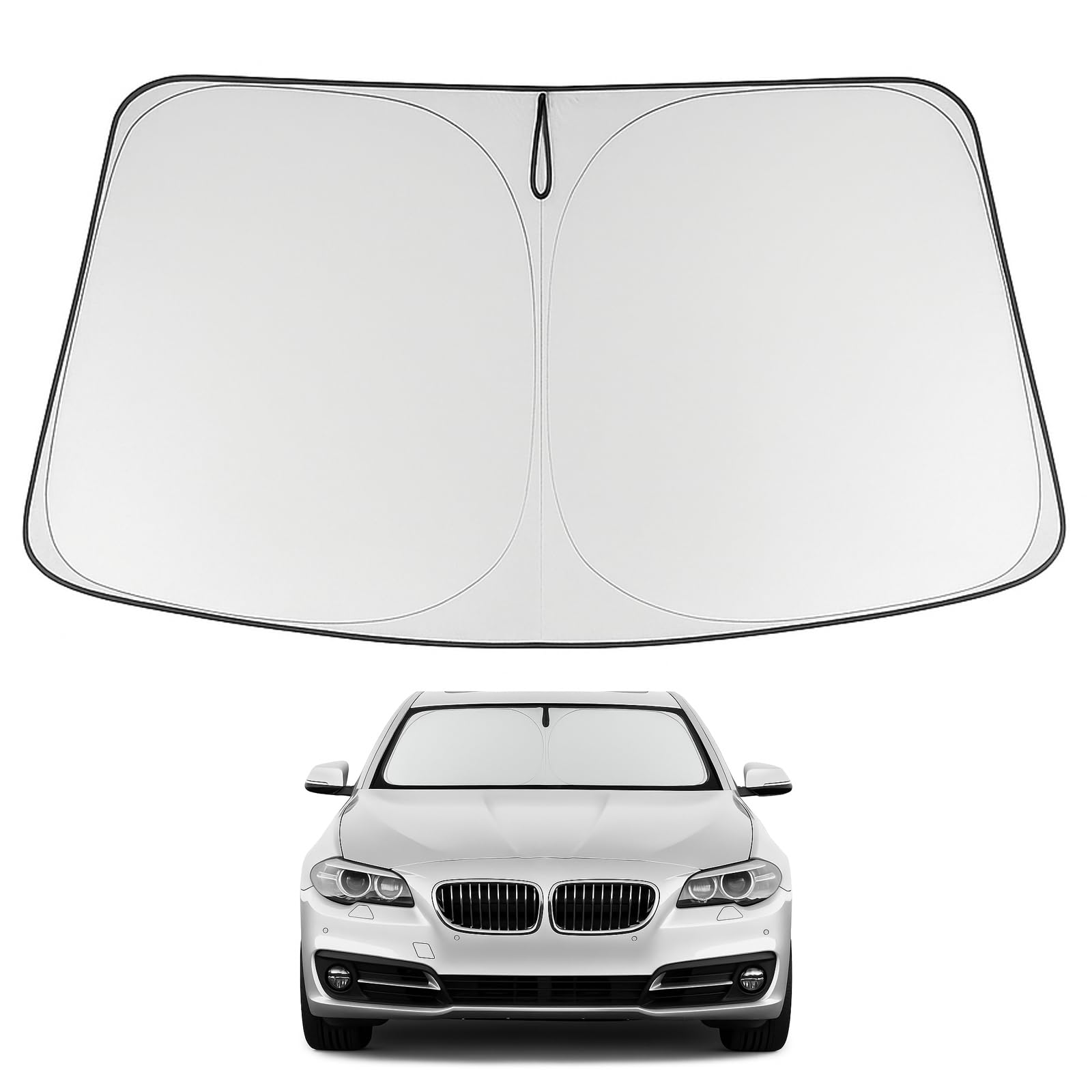 Proadsy Custom Fit 2011-2016 BMW 5 Series Windshield Sun Shade, Blocks Heat