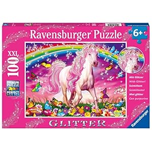 Ravensburger Kinderpuzzle – 13927 Pferdetraum – Pferde-Puzzle für Kinder ab 6 Jahren, mit 100 Teilen im XXL-Format, mit Glitzer