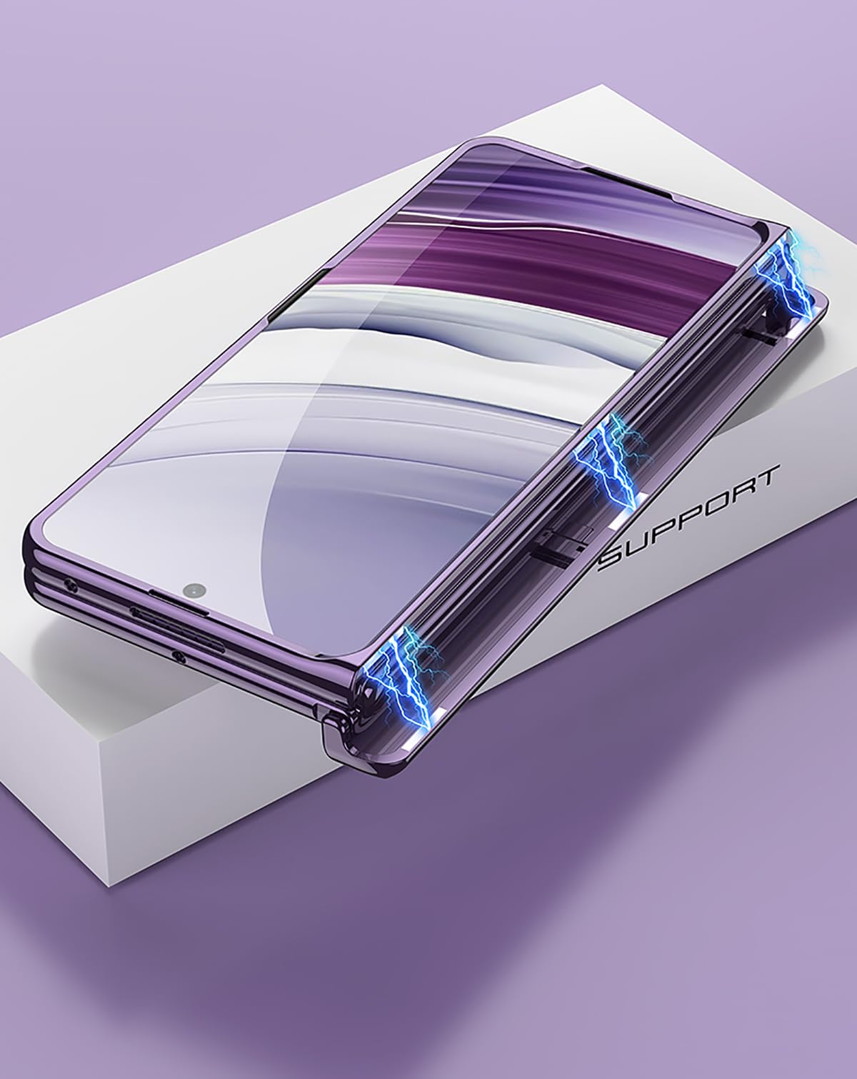 Funda COQUE para Huawei Mate X5 Phone Shell,Ultra Delgada Phantom Transparent Colorful Border Case,Funda Plegable del teléfono para Huawei Mate X5-Plata