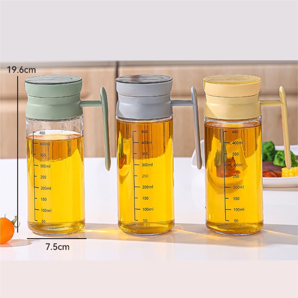 Aceitero Aceitera y Vinagrera Juego De 2 Botellas For Condimentos, Aceite Y Vinagre, A Prueba De Fugas, Con Apertura Y Cierre Automáticos Aceiteras para Cocina