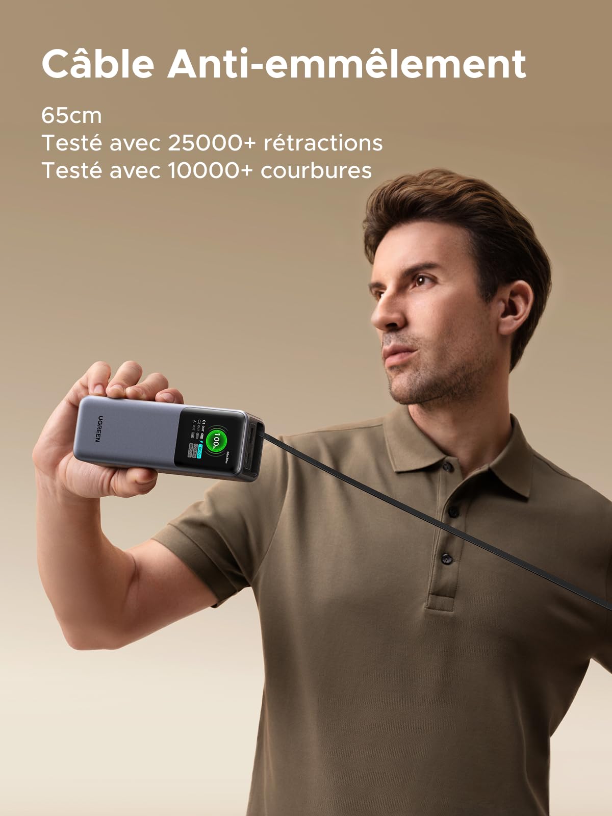 UGREEN Nexode Pro 165W Batterie Externe 20000mAh Power Bank USB C PD 100W
