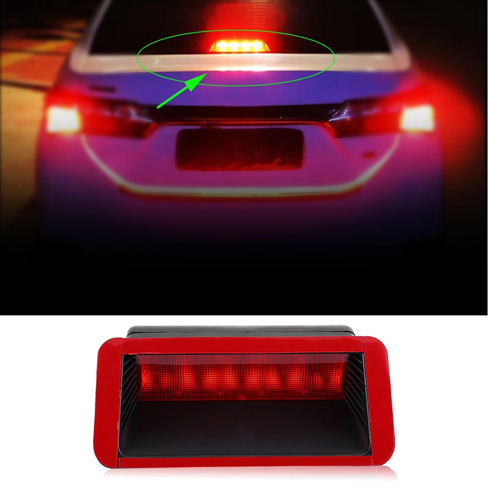 Tercera Luz Freno Trasera Luces Freno Rojas Traseras Universales Para Coche 12V, 5LED Luz Freno Luz Trasera Carga Para Camión Iluminación Seguridad Lámparas Advertencia Luz Freno Alto Nivel