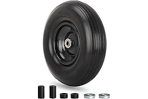 13 Inch 4.00-6 Flat-Free Solid Tire and Wheel with 5/8" Axle Bore