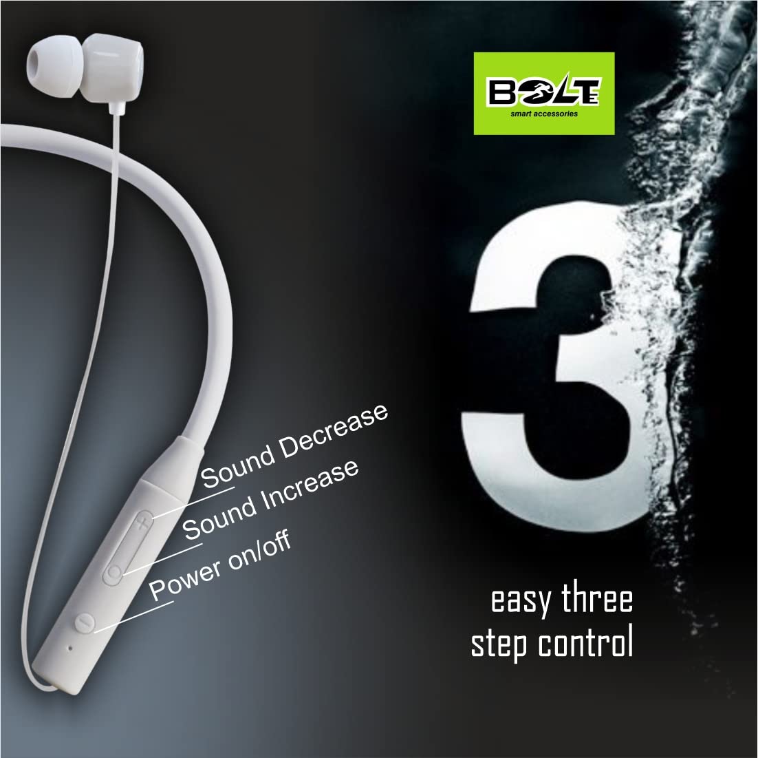 BOLTE BNB-16 Wireless/Bluetooth Neckband Bass Pro, 21 Hours Play time,  Built-in MIC | Gray : Amazon.in: Musical Instruments