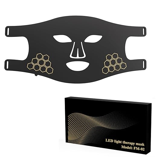 Red Light Therapy for Face, Infrared LED Face Mask Light Therapy 4 Light Waves with 850nm Near Infrared, Portable Rechargeable Red Light Therapy Mask Skincare Device for Facial Rejuvenation