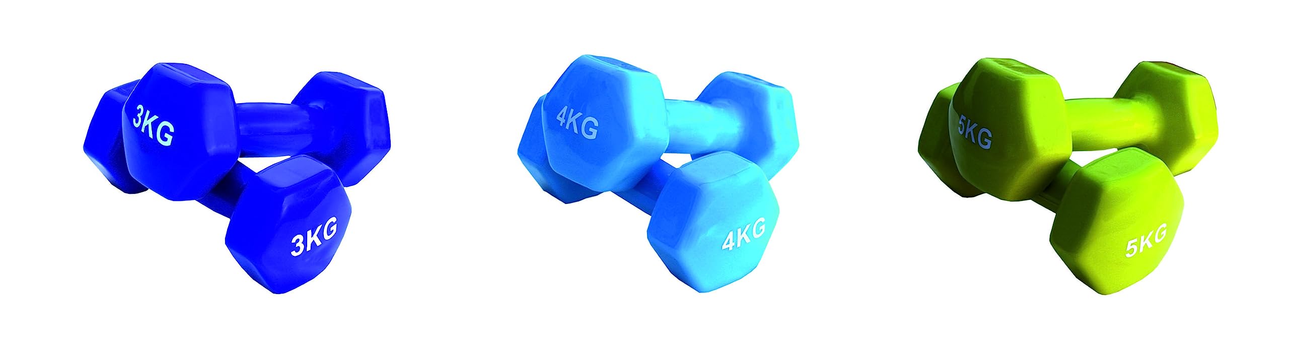Lisaro Zestaw 2 hantli winylowych o różnych ciężarach, dostawa na parę