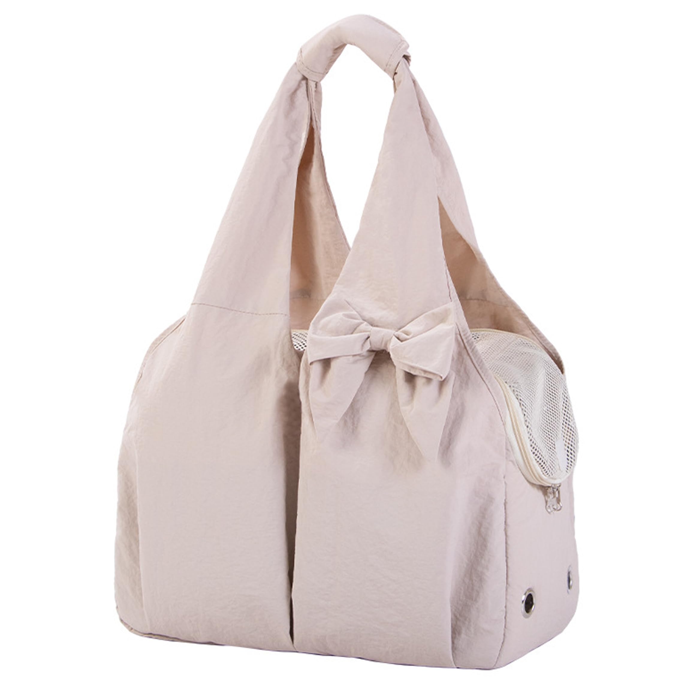 Bolso de viaje portátil beige para pasear a tu cachorro con total libertad