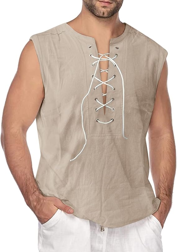 sleeveless shirt collar