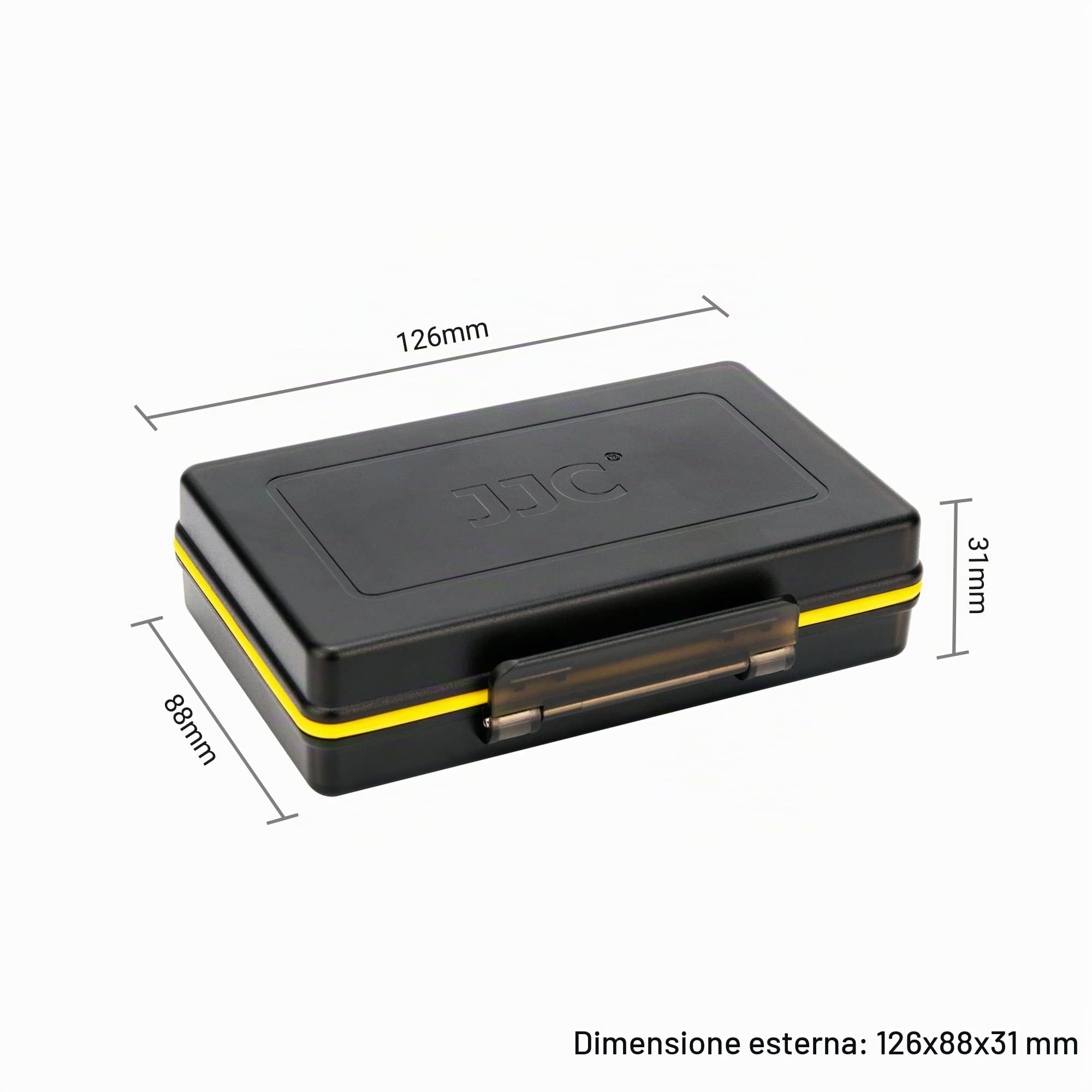 JJC AAA AA Battery Organizer Custodia con Tester per Batteria, Portatile, Impermeabile, Contiene 8 Batterie AA e 2 Batterie AAA