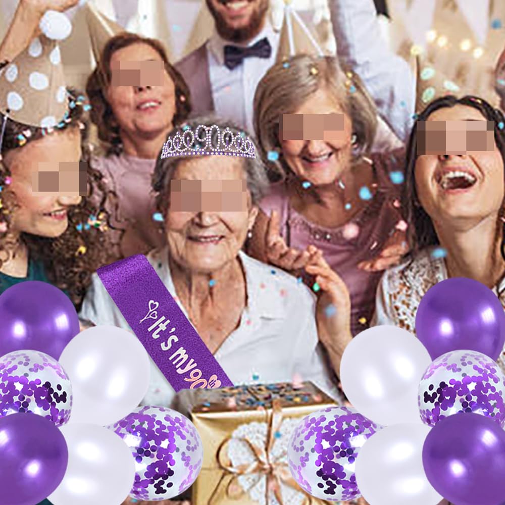 18 Anni Compleanno Ragazza, Corona Compleanno Diadema e Fusciacca Regali 18 anni Ragazza,Oro Rosa Strass Coroncina 18 anni Luccichio Fusciacca Palloncini 18 anni Cake Topper Bomboniere 18 anni