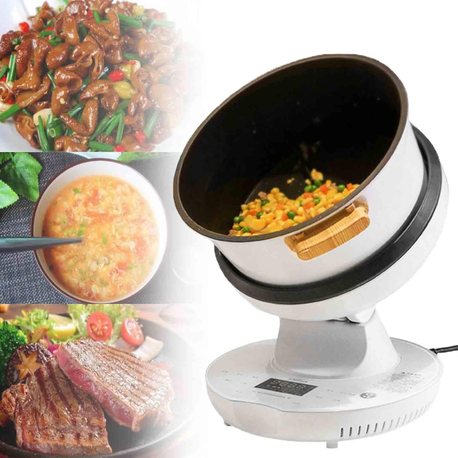 8L Commercial Food Processor, 2000W Intelligent Automatic Cooking Machine with 360° Rotating and 3D All-Round Heating, Self Cleaning, for Home Restaurant